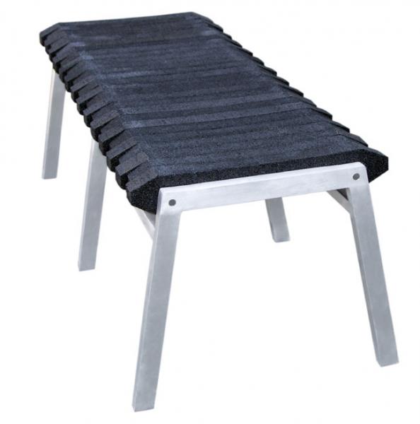 recycled rubber track bench