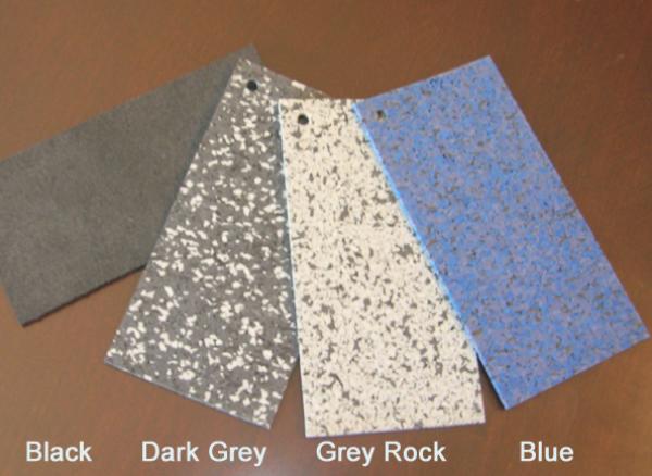 recycled rubber color samples