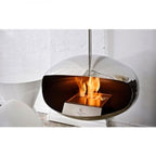 cocoon polished stainless fireplace