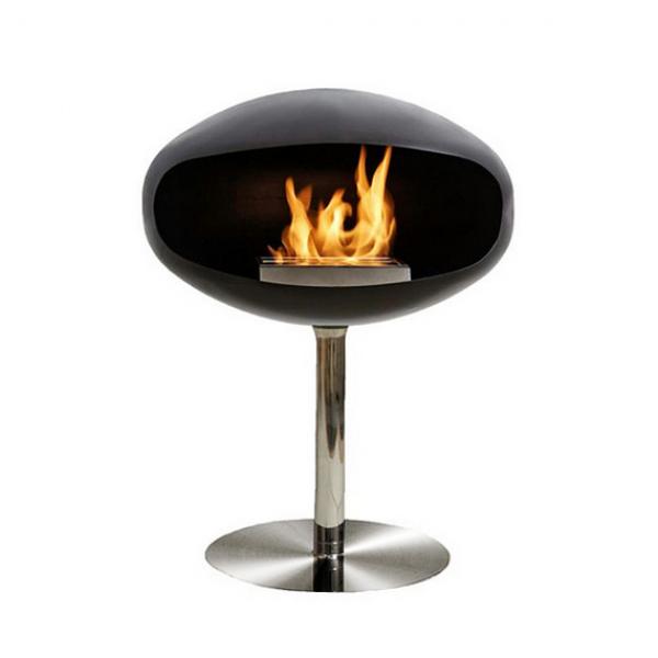 cocoon terra black fireplace