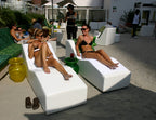 white outdoor chaise