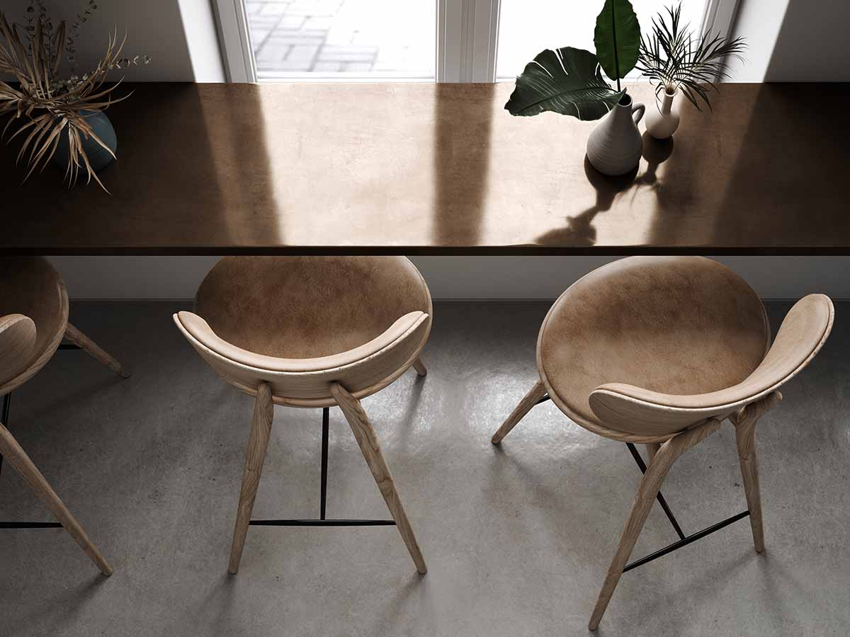 Mater High Back Stool