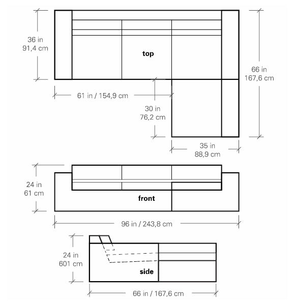 Mirror Sectional Sofa