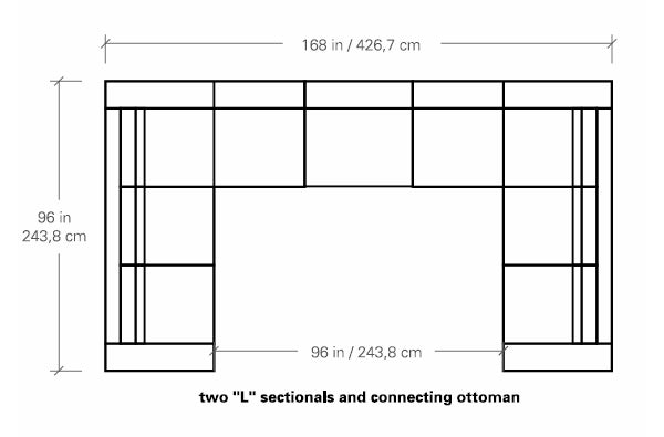 Mirror Sectional Sofa