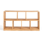 walnut low bookcase