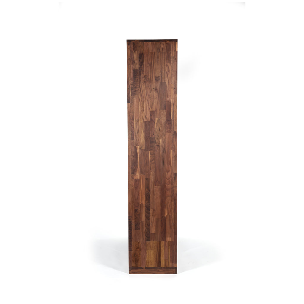 walnut tall shelving