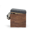 walnut storage stool