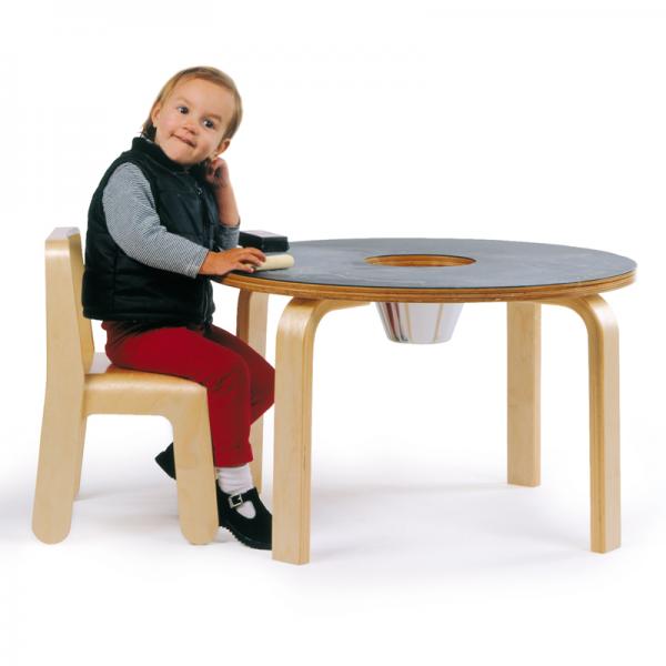 woody chalkboard table