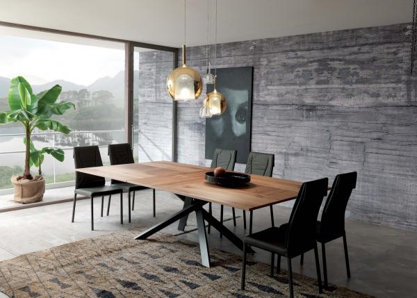 extension dining table in setting