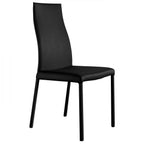 ozzio black leather dining chair