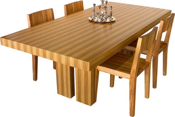 zebra wood dining table